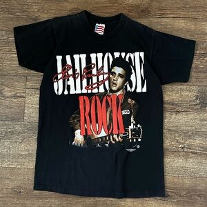 vintage 90s Elvis Presley Jailhouse Rock T Shirt Mens Large  Signature  Tshirts